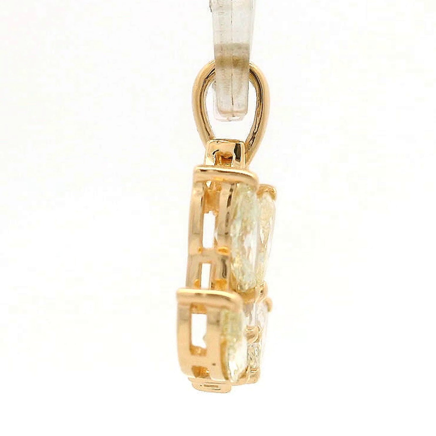 1.00 Ct Pear Diamond 14K Gold Pendant