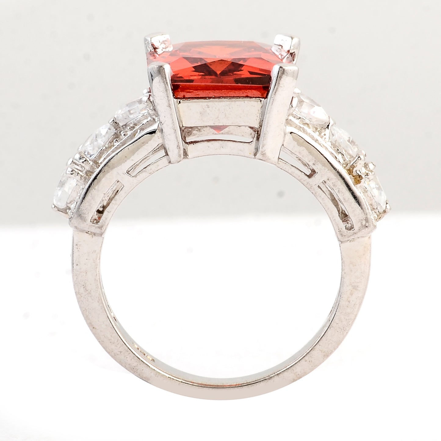 19.44 Ct Cubic Zirconia 925 Sterling Silver Ring