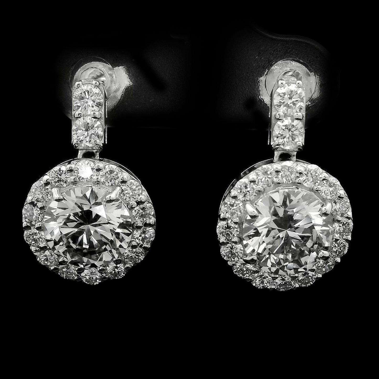 5.14 Carats Lab Grown Diamond 14K Gold Earrings