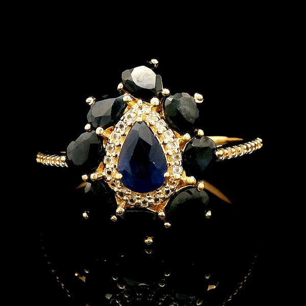 2.22 Ct Pear Sapphire 14K Gold Ring