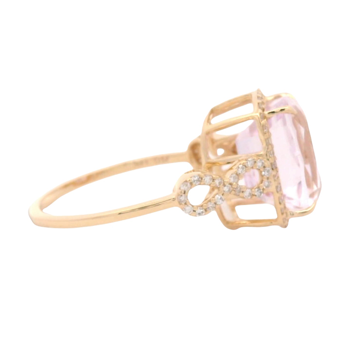5.19 Ct Cushion Kunzite 14K Gold Ring