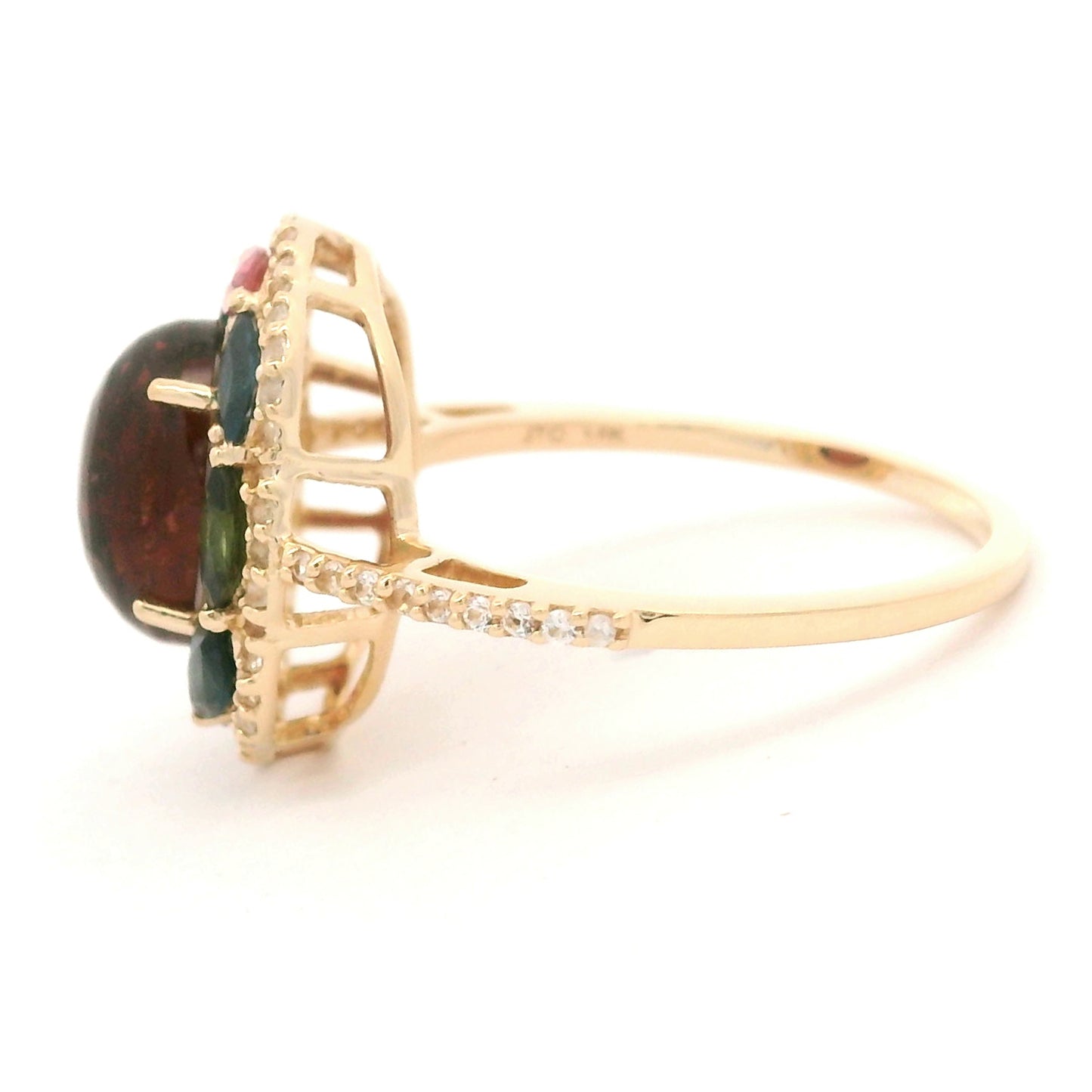 2.90 Ct Oval Tourmaline 14K Gold Ring