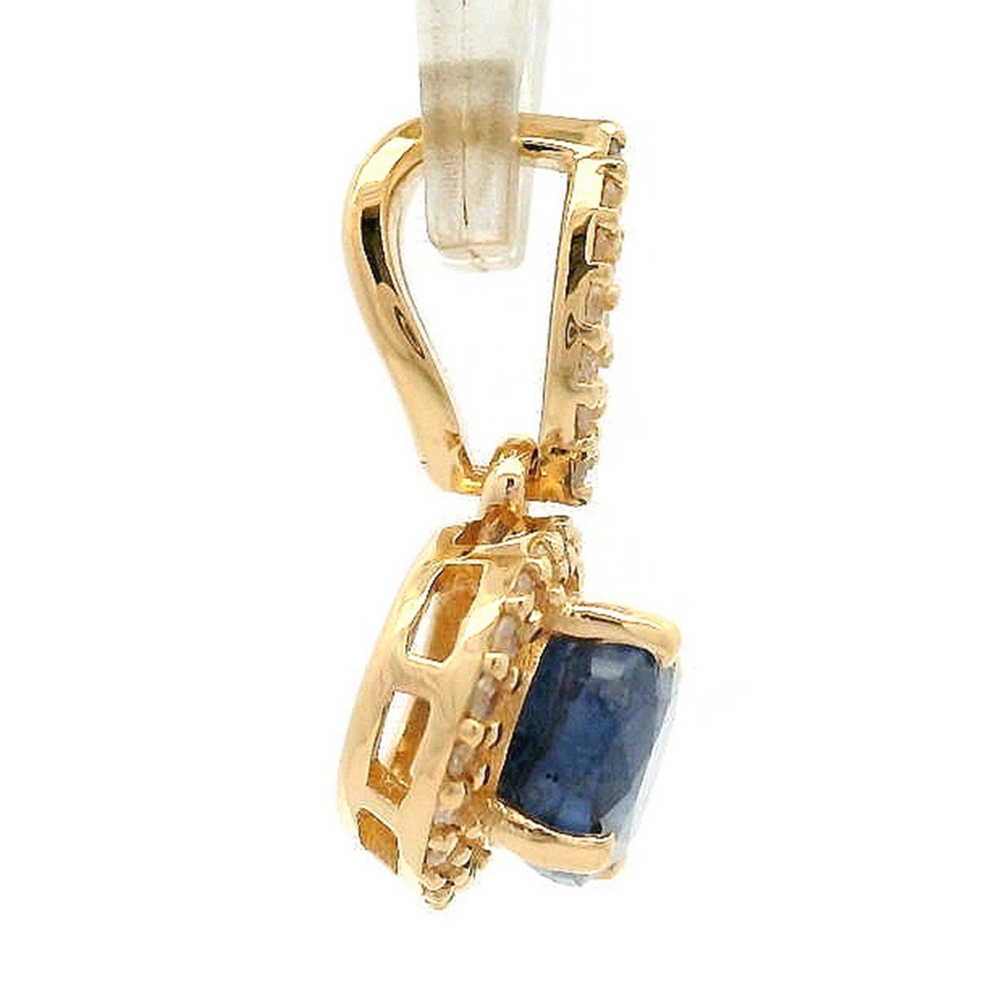 1.41 Ct Oval Sapphire 14K Gold Pendant