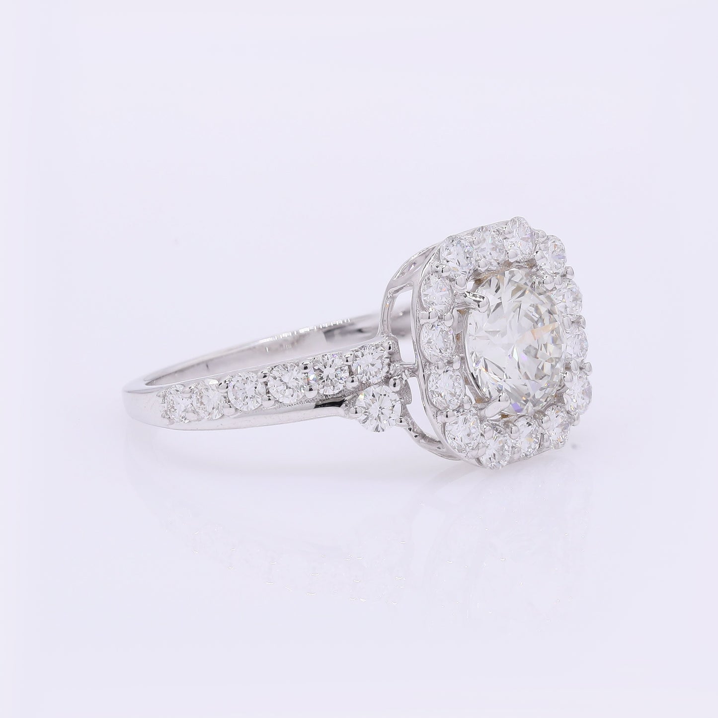 2.04 Carats Lab Grown Diamond 14K Gold Ring