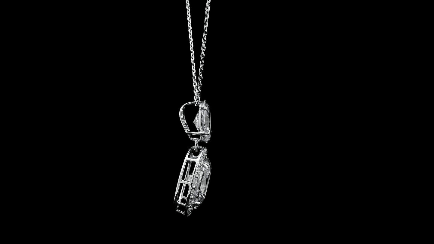 3.39 Carats Lab Grown Diamond 14K Gold Pendant