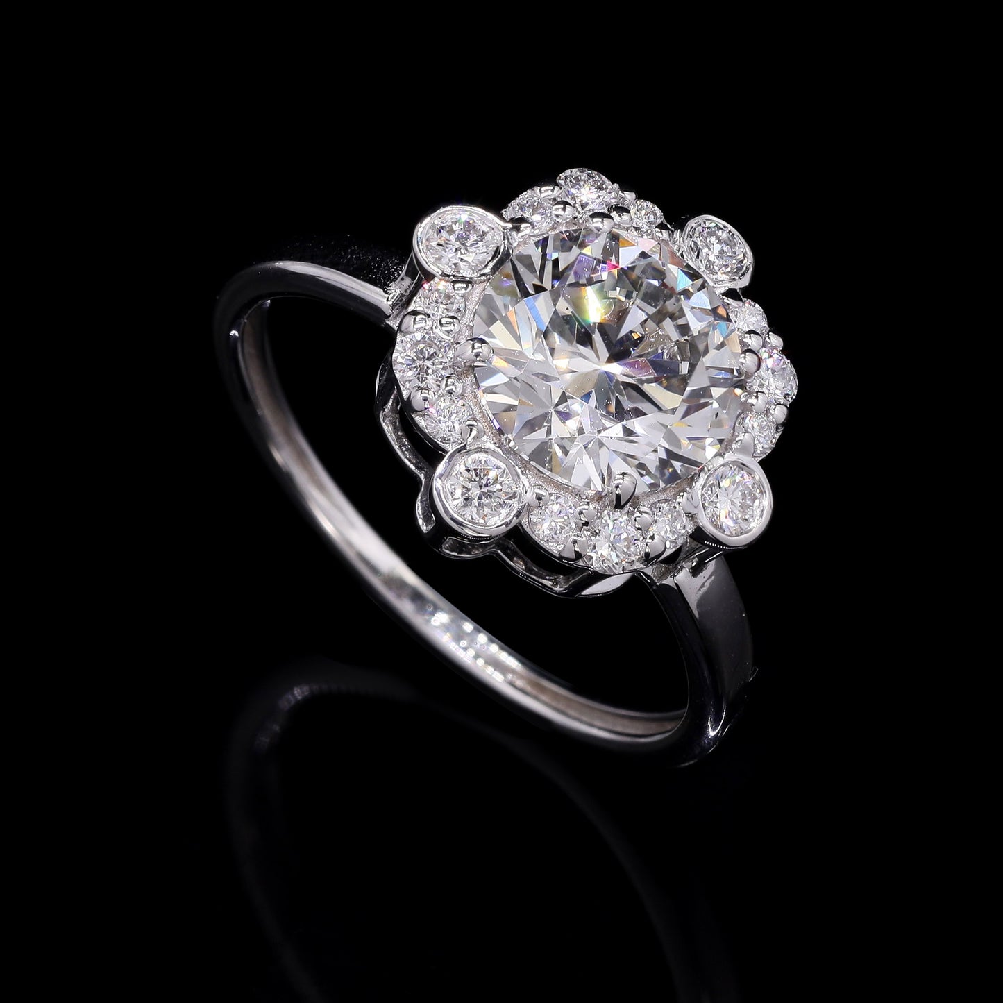 2.46 Carats Lab Grown Diamond 14K Gold Ring