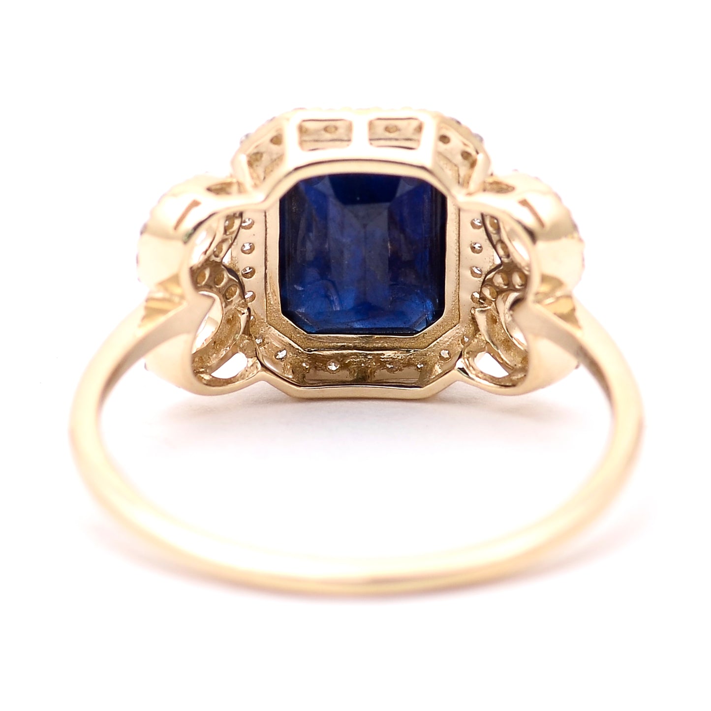 2.51 Ct Octagon Natural Sapphire 14K Gold Ring