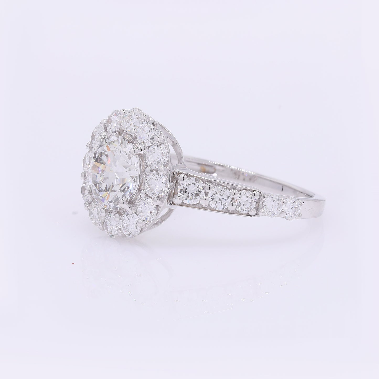 2.15 Carats Lab Grown Diamond 14K Gold Ring