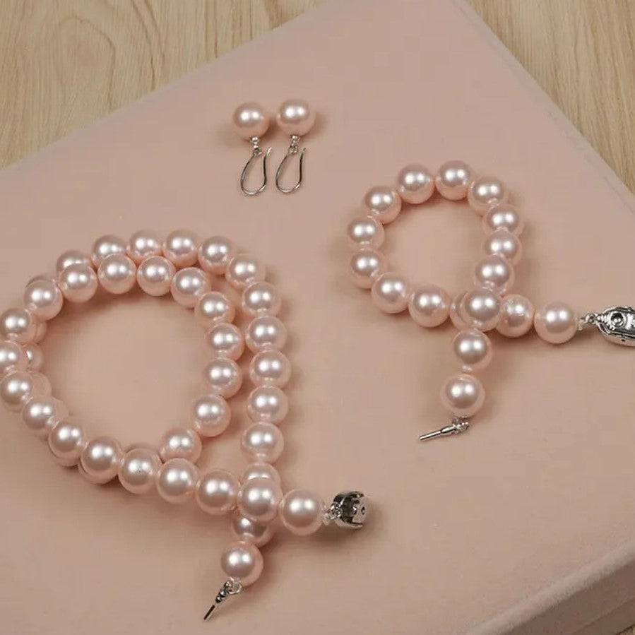 Imitation Pearl Gold Plated Brass Necklace