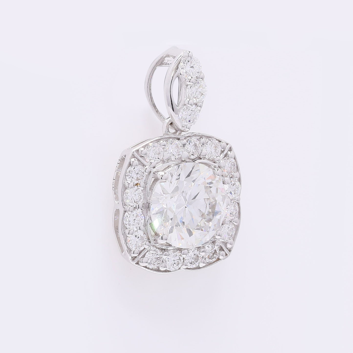 1.99 Carats Lab Grown Diamond 14K Gold Pendant