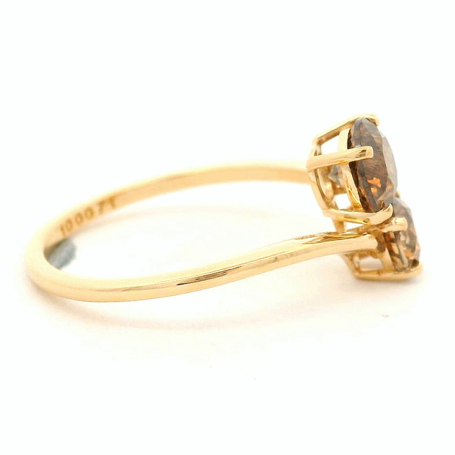 1.32 Ct Round Brown Diamond 14K Gold Ring