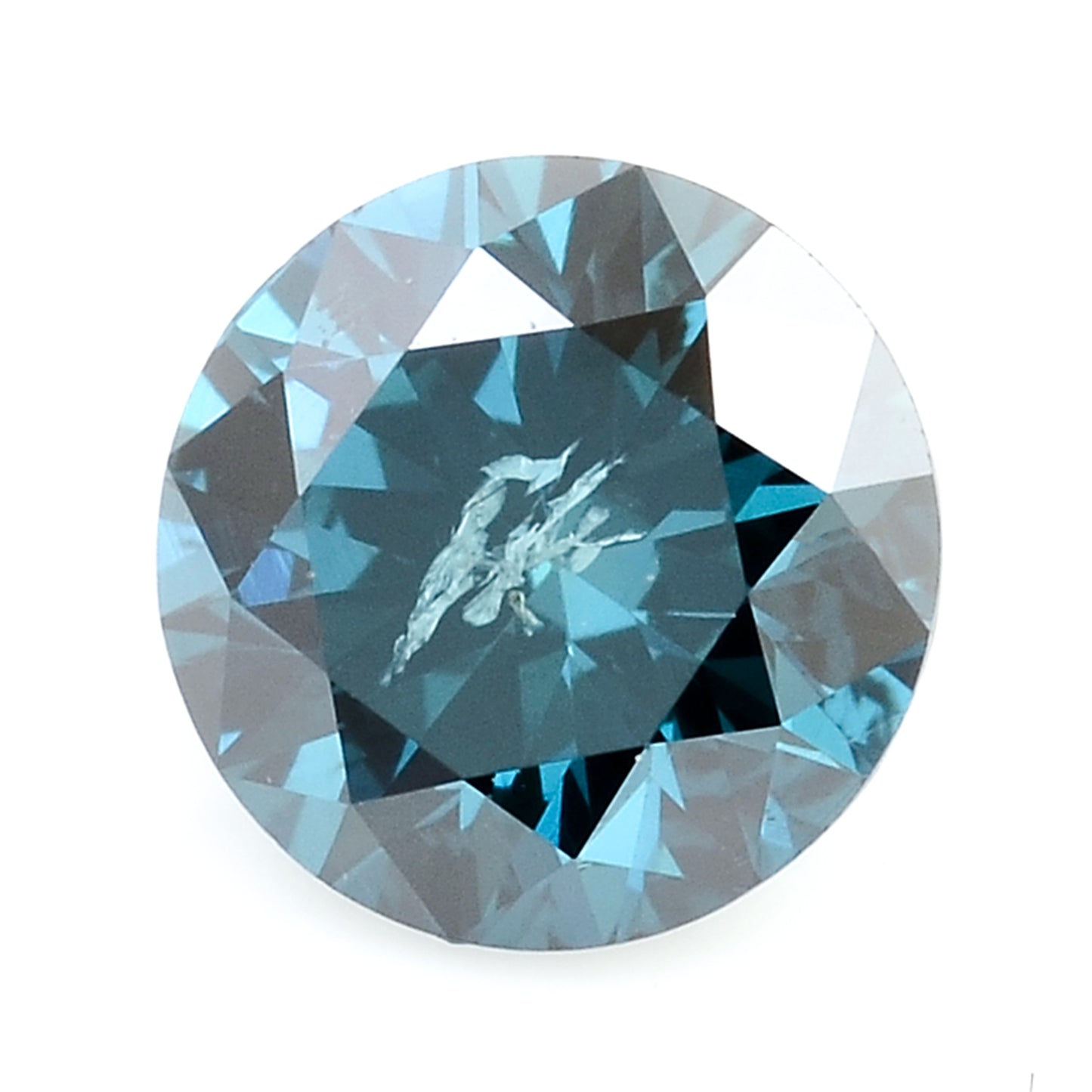 0.41 Blue Diamond Round Loose Gemstone