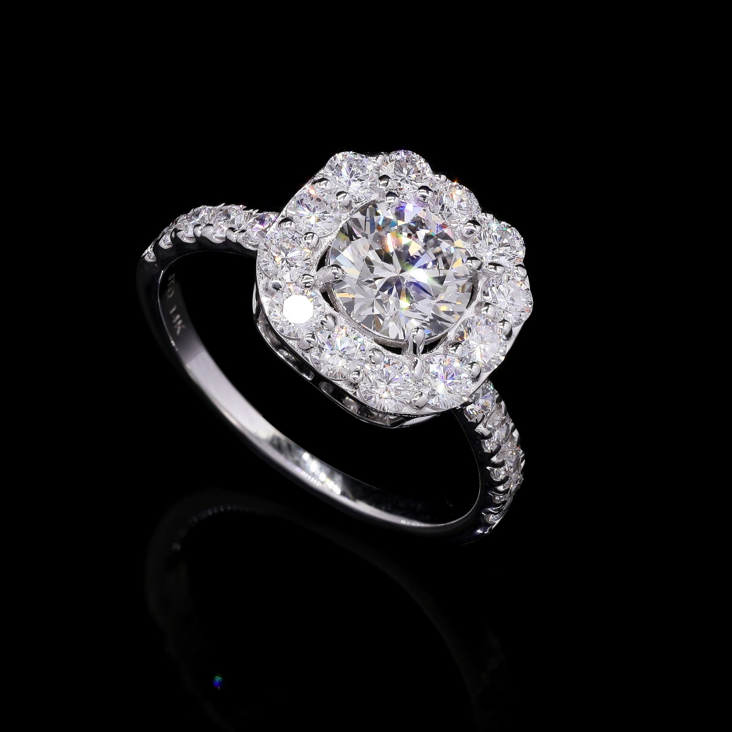 2.05 Carats Lab Grown Diamond 14K Gold Ring
