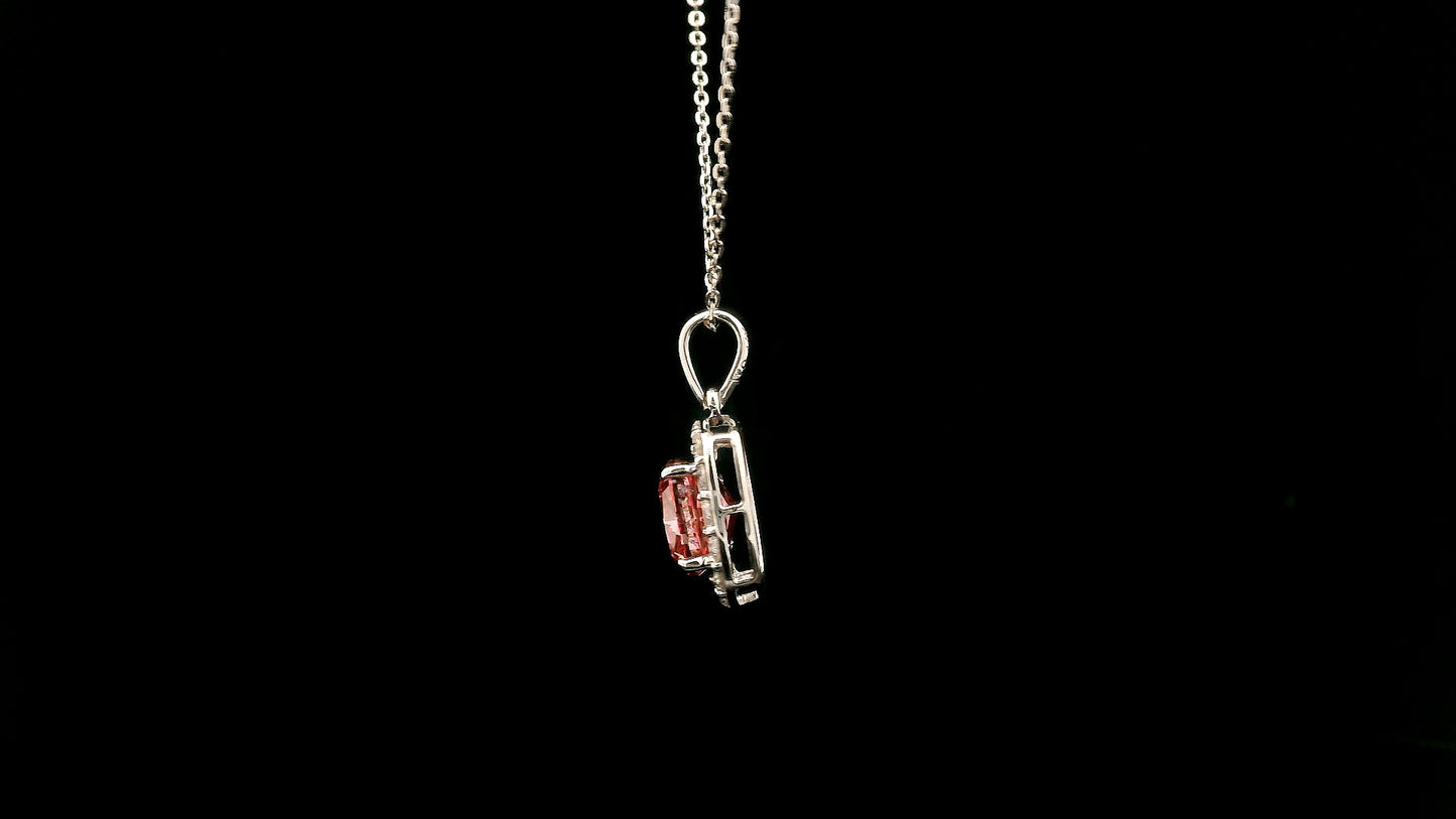 2.47 Carats Pink Lab Grown Diamond 14K Gold Pendant