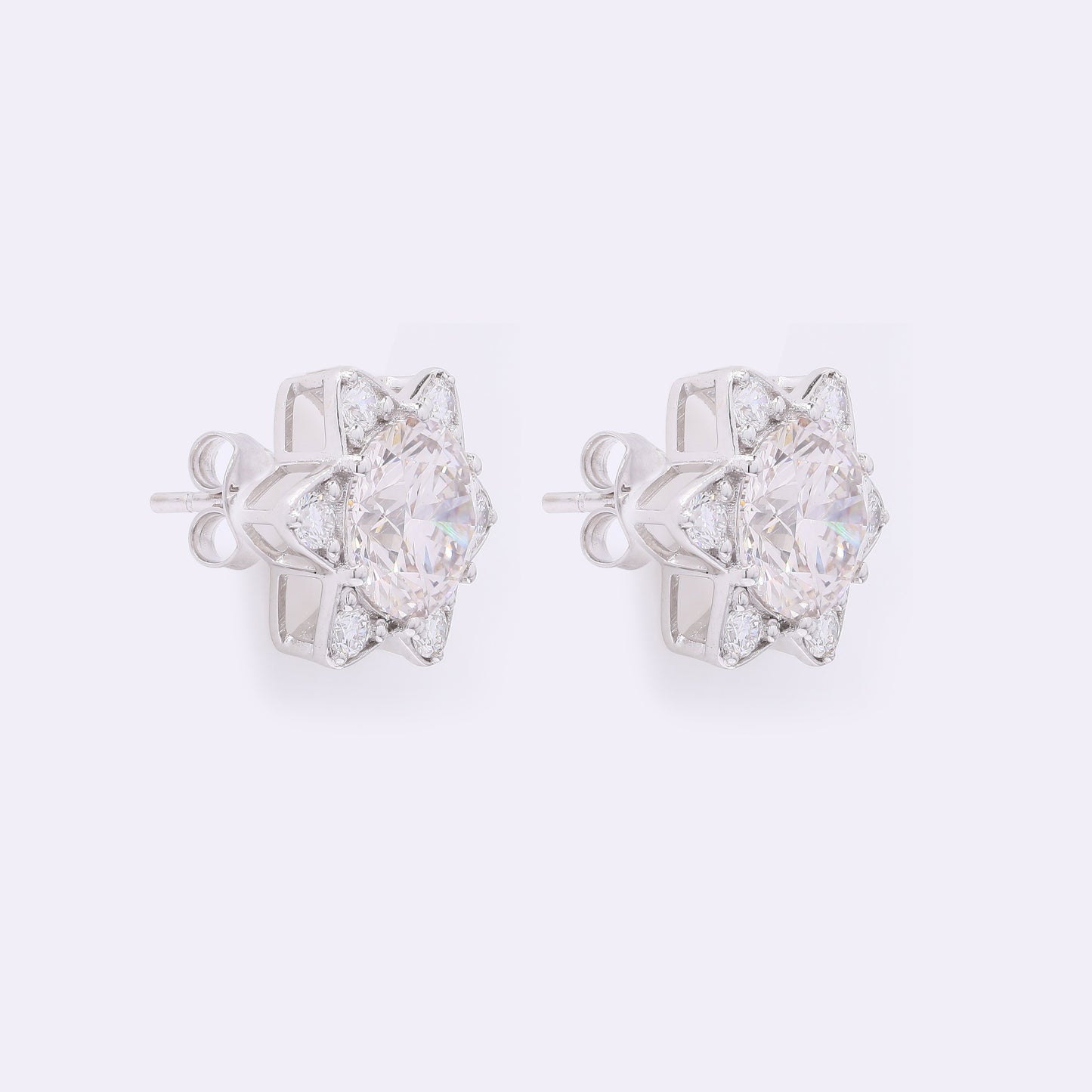 3.61 Carats Lab Grown Diamond 14K Gold Earrings