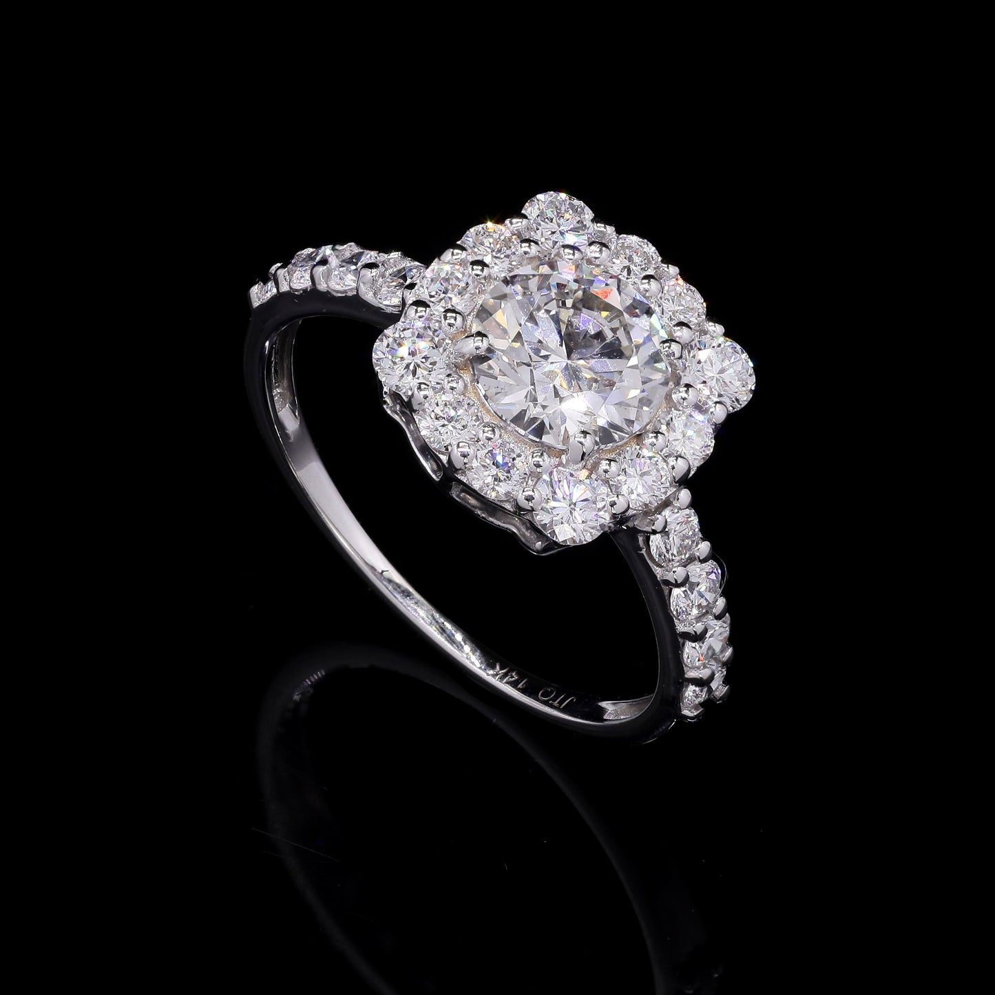 2.03 Carats Lab Grown Diamond 14K Gold Ring