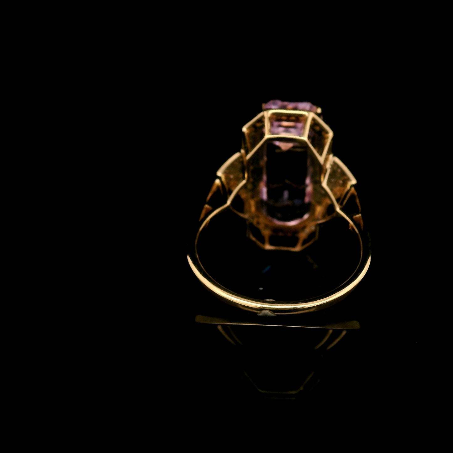 9.23 Ct Octagon Kunzite 14K Gold Ring