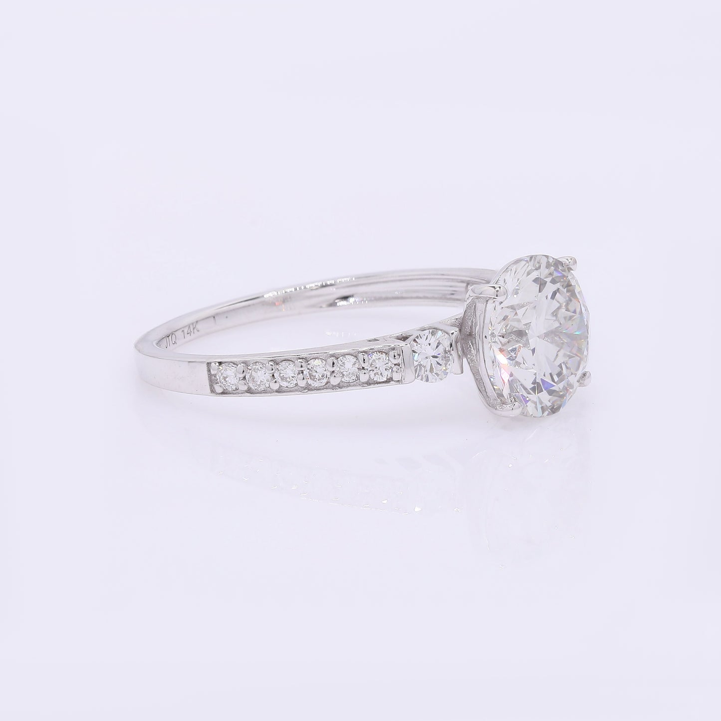 2.35 Carats Lab Grown Diamond 14K Gold Ring