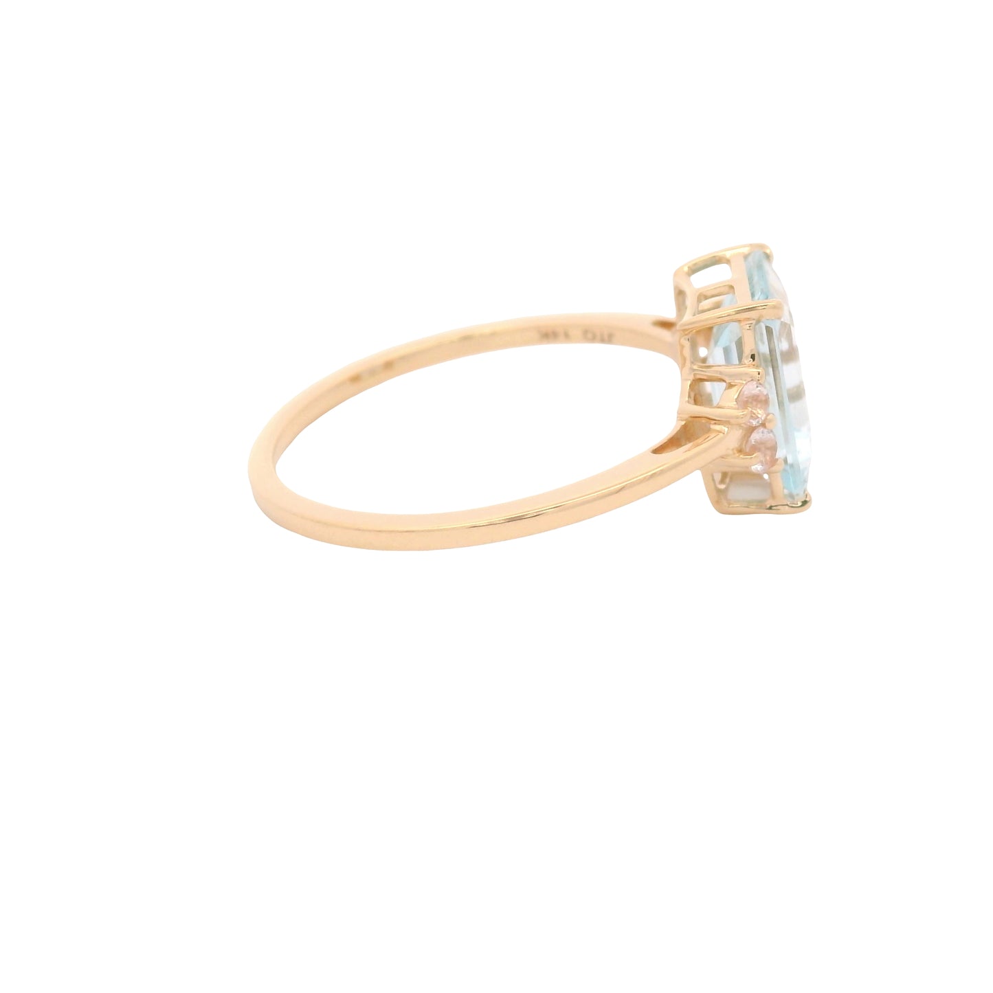 1.82 Ct Octagon Aquamarine 14K Gold Ring