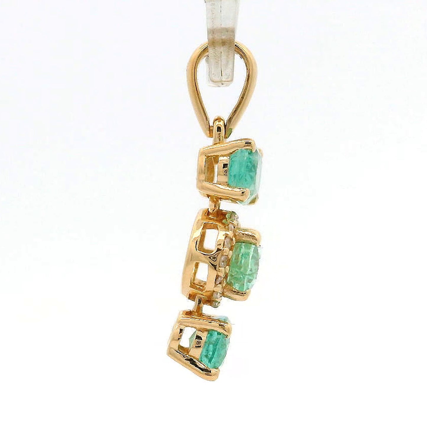 1.27 Ct Oval Emerald 14K Gold Pendant