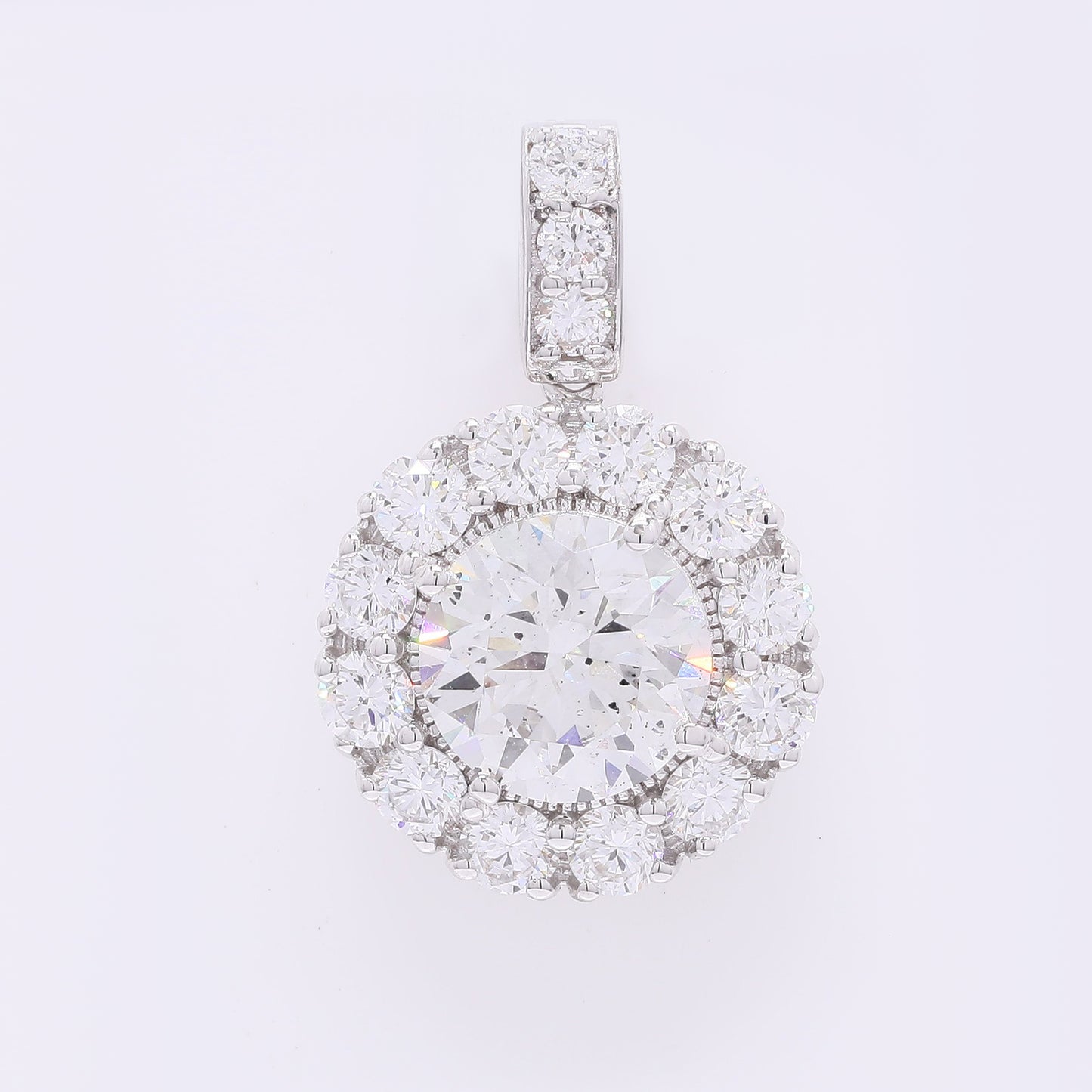 2.53 Carats Lab Grown Diamond 14K Gold Pendant