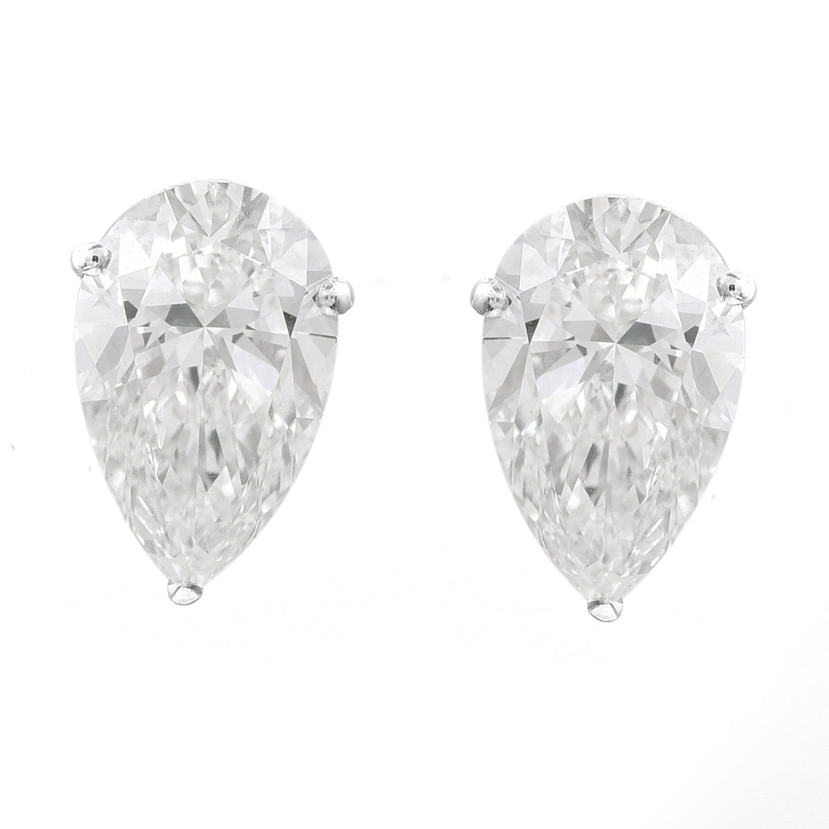 4.03 Carats Lab Grown Diamond 14K Gold Earrings