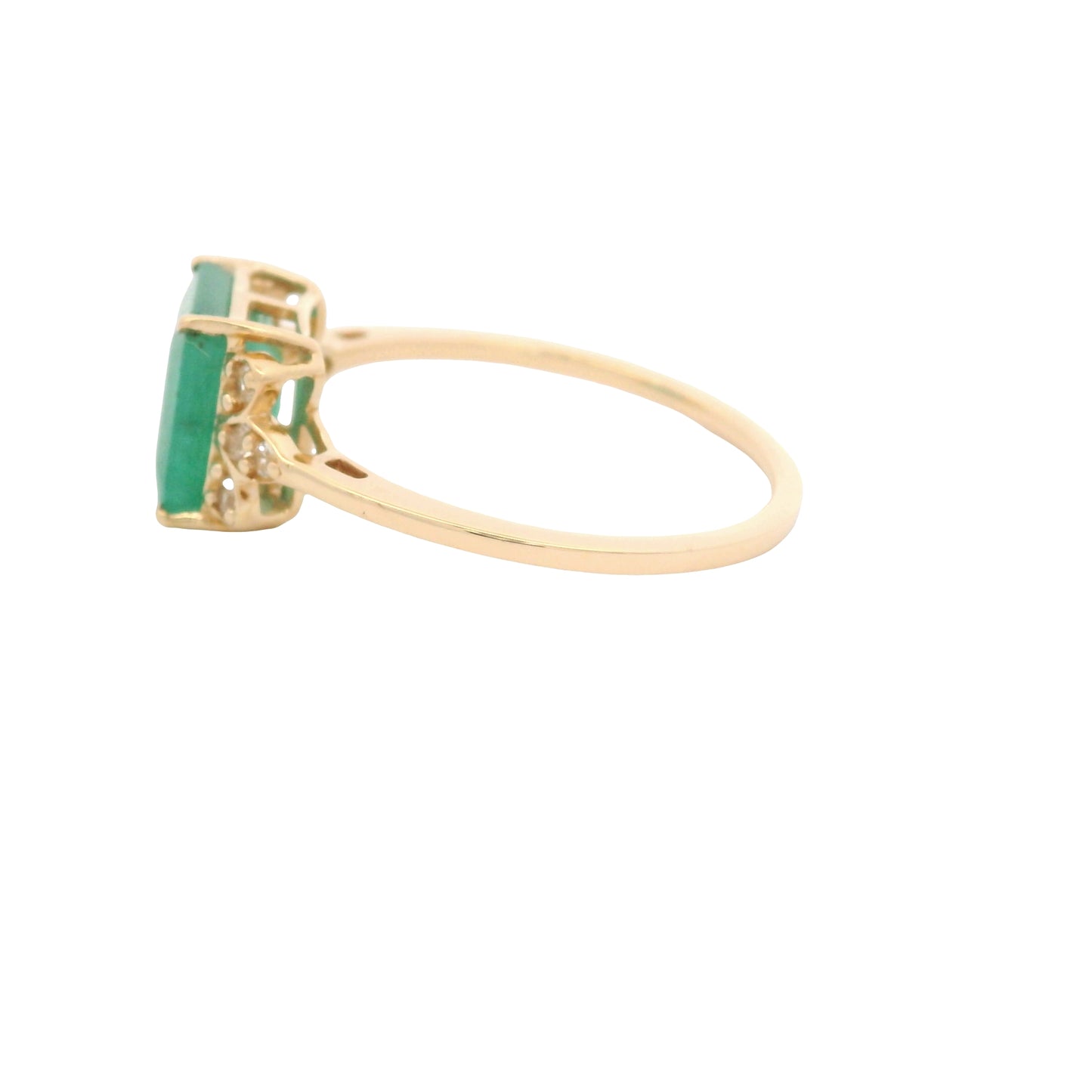 2.03 Ct Octagon Emerald 14K Gold Ring