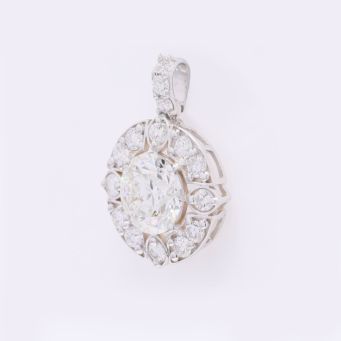 2.08 Carats Lab Grown Diamond 14K Gold Pendant