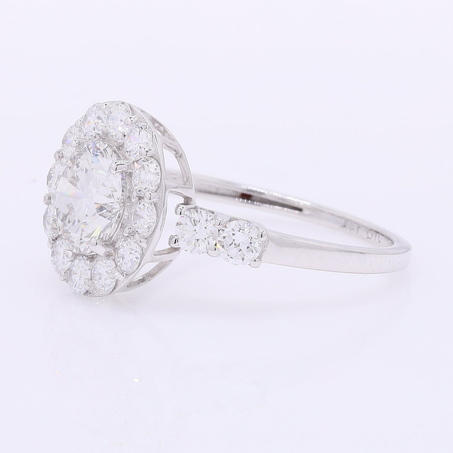2.07 Carats Lab Grown Diamond 14K Gold Ring