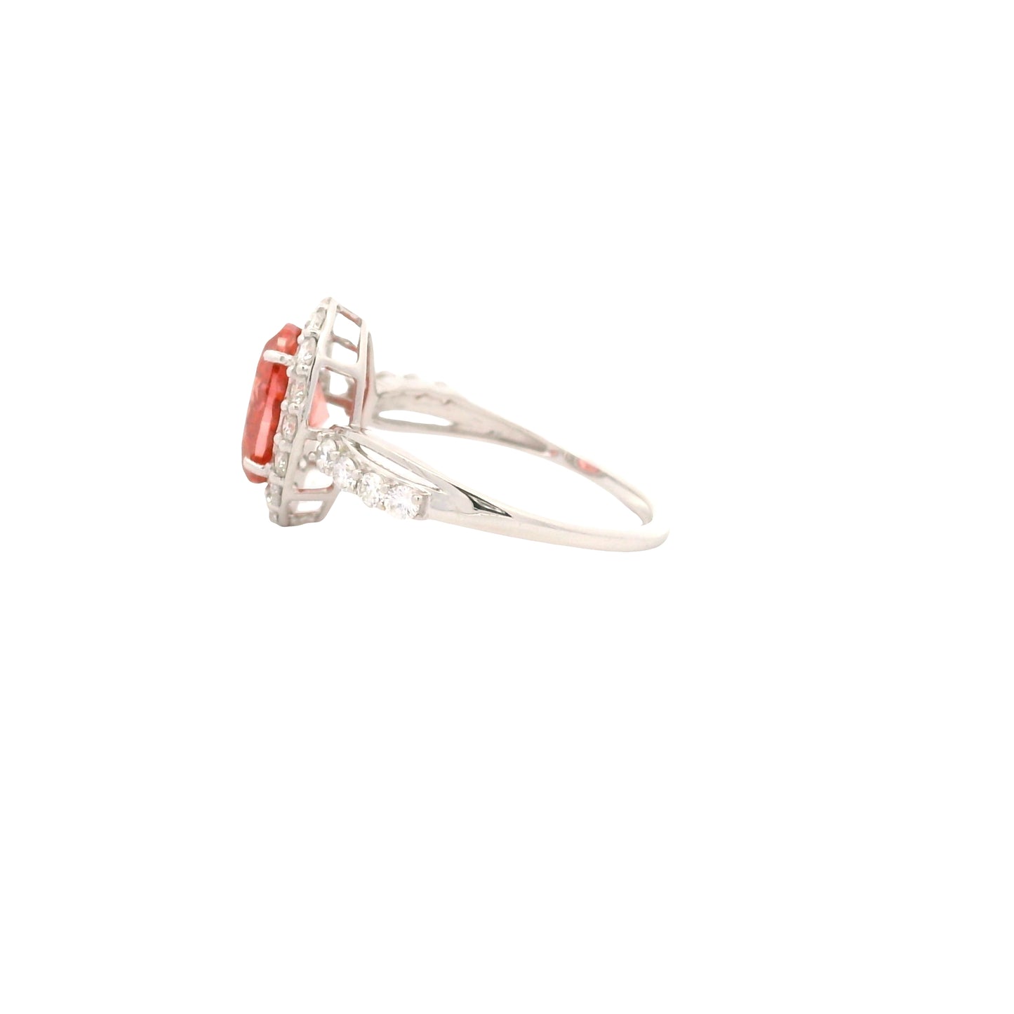 2.67 Carats Pink Lab Grown Diamond 14K Gold Ring