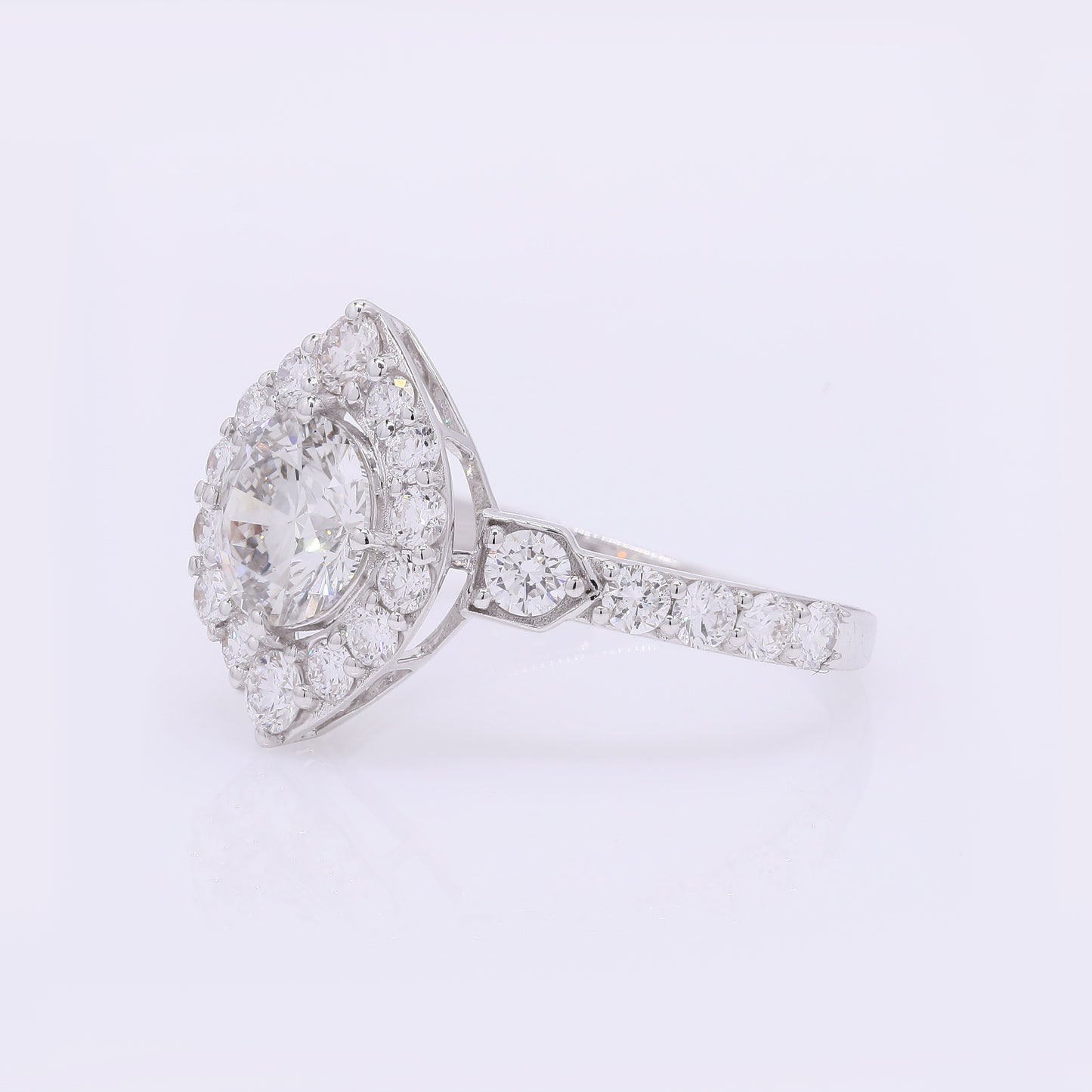 2.11 Carats Lab Grown Diamond 14K Gold Ring