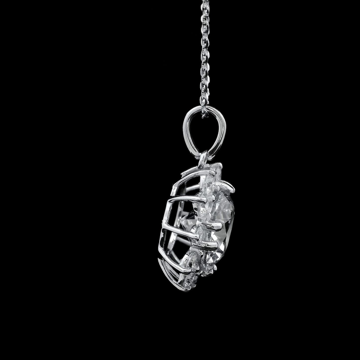 3.12 Carats Lab Grown Diamond 14K Gold Pendant