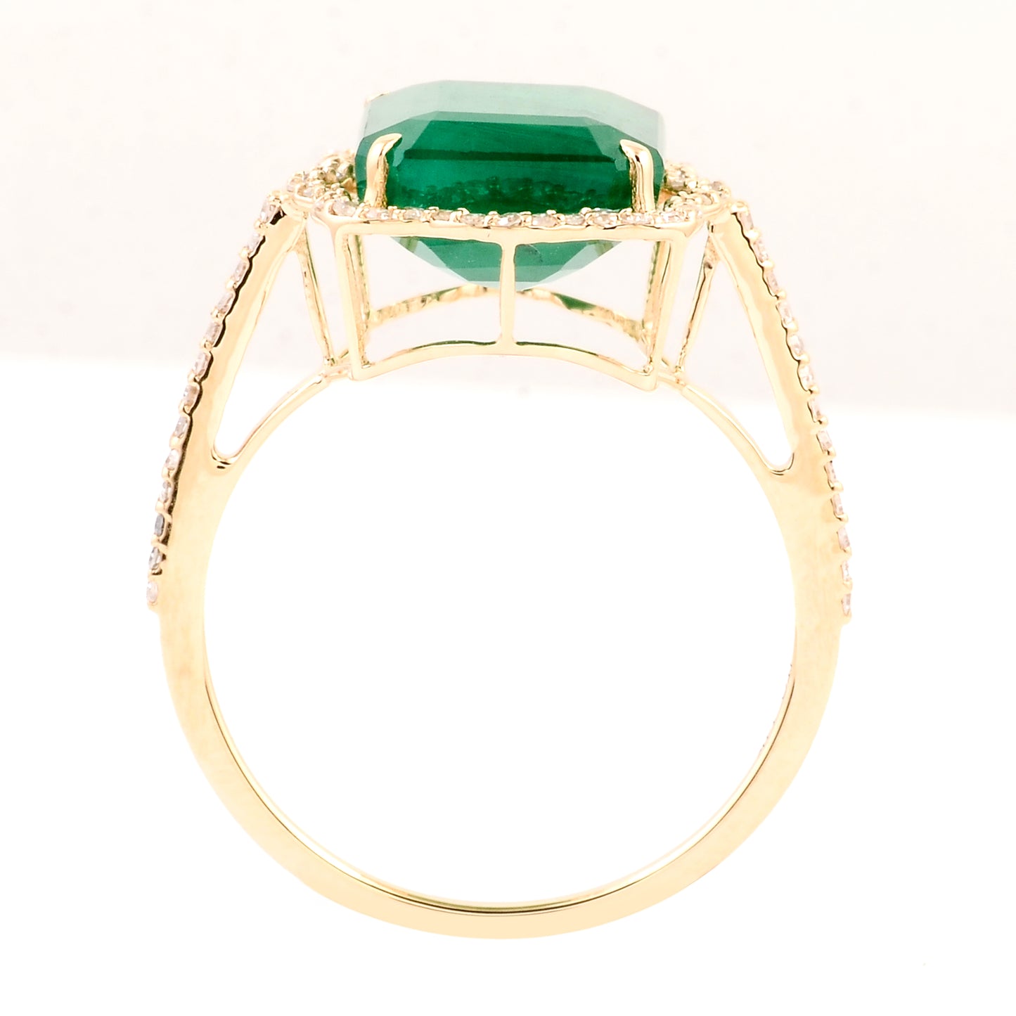 4.62 Ct Natural Beryl Emerald 14K Gold Ring