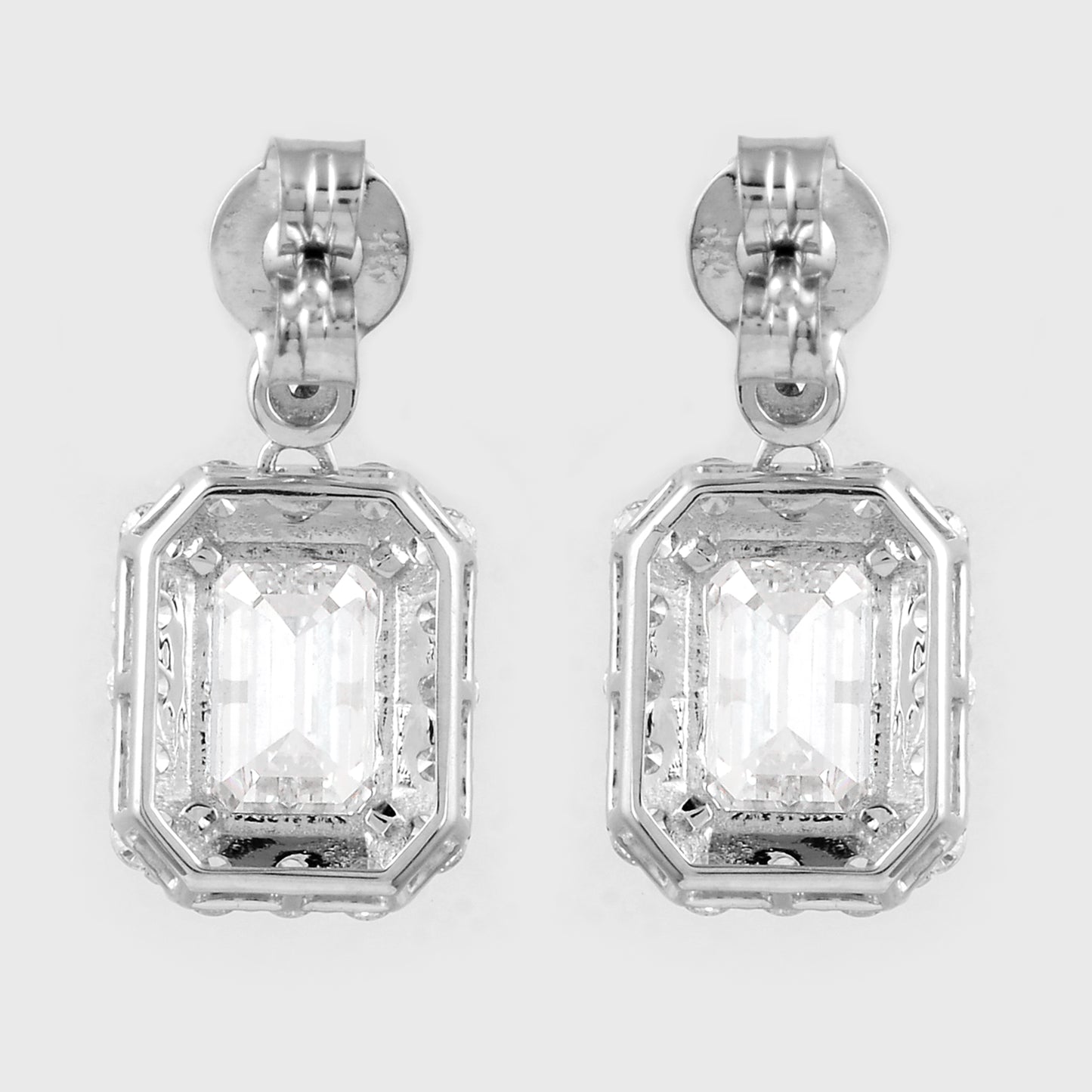 4.23 Carats Lab Grown Diamond 14K Gold Earrings