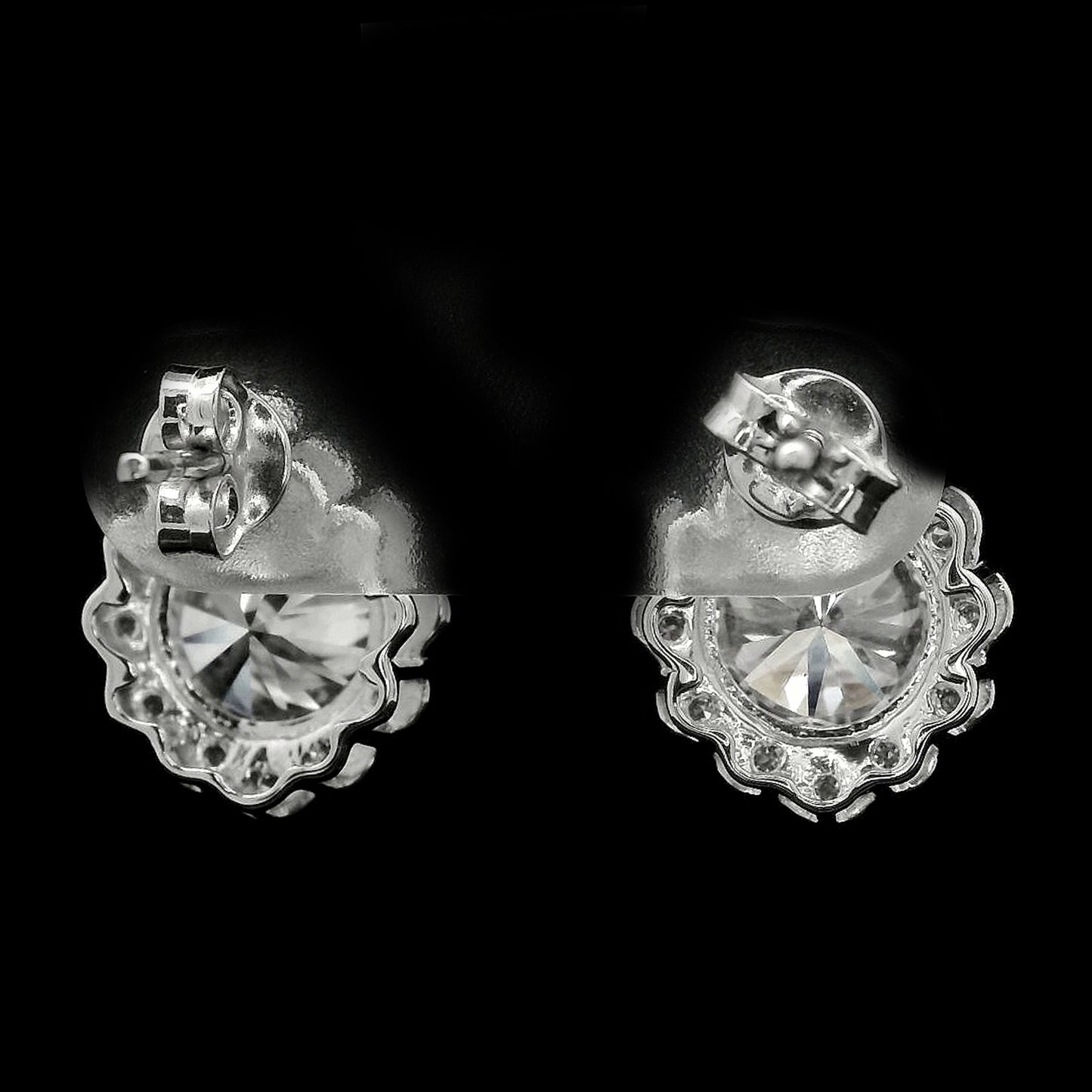 3.45 Carats Lab Grown Diamond 14K Gold Earrings
