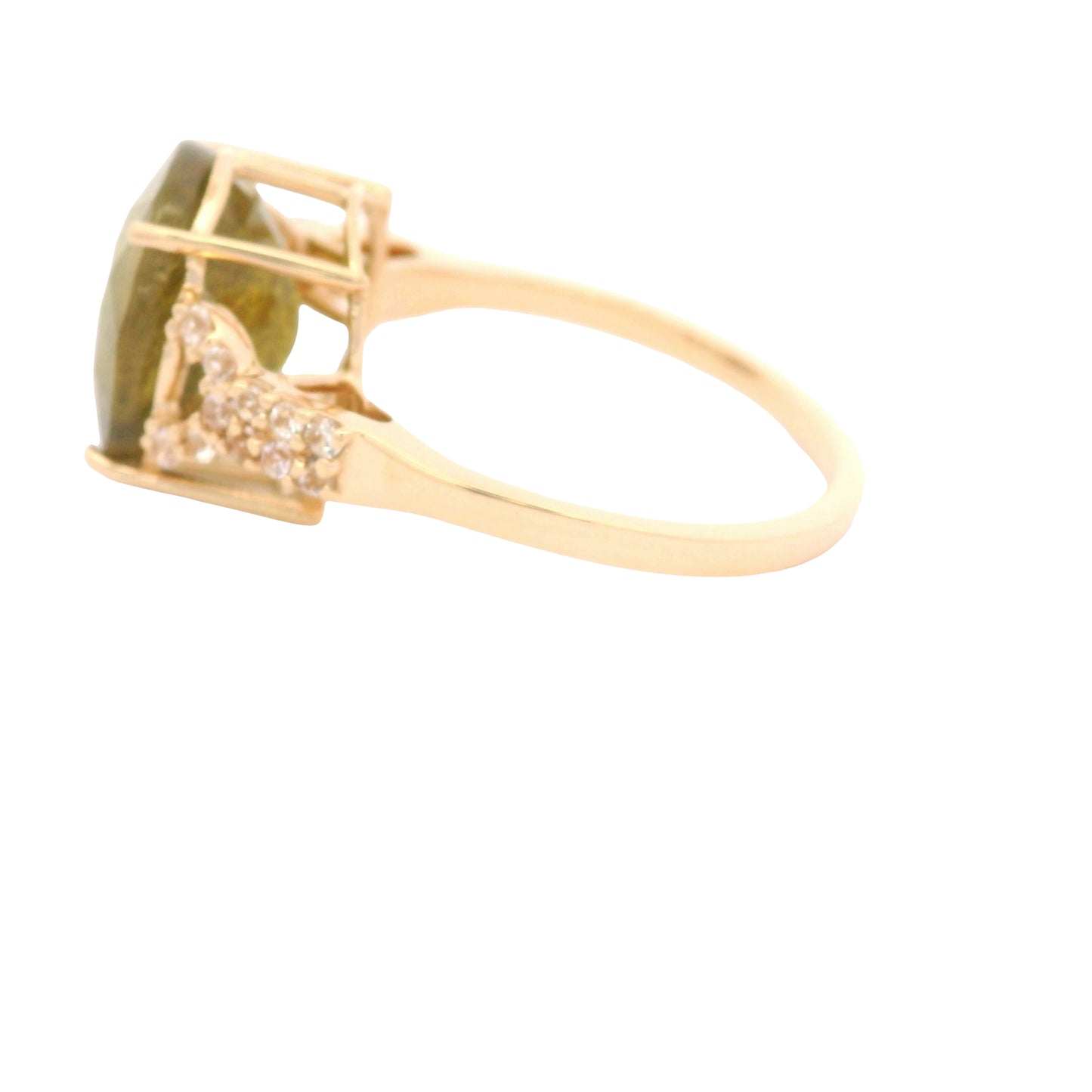 6.87 Ct Oval Fancy Sapphire 14K Gold Ring
