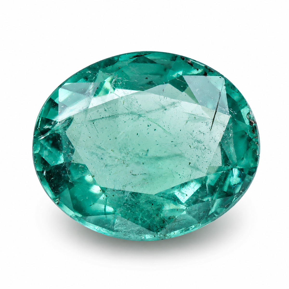 2.8 Natural Beryl Emerald Oval Mixed Cut Gemstone