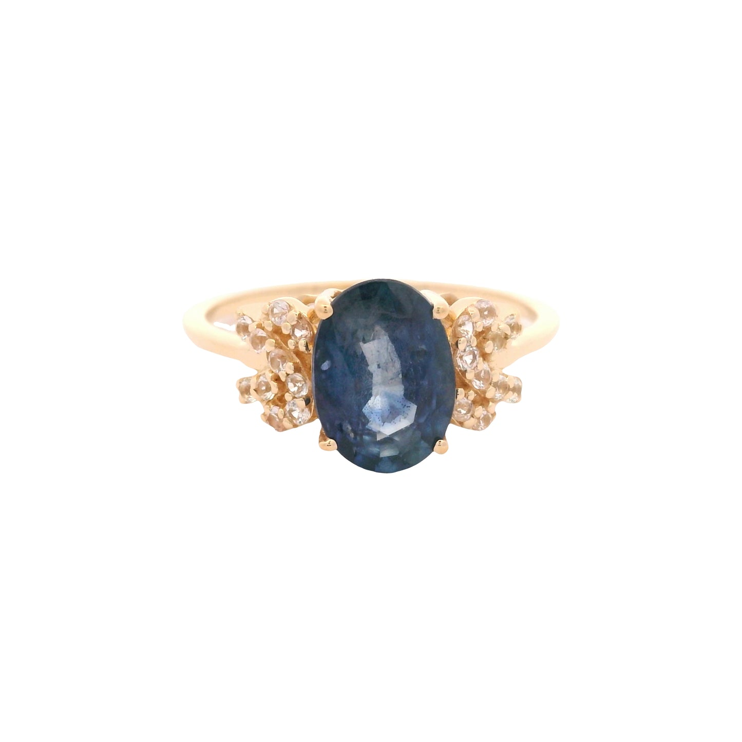 2.55 Ct Oval Sapphire 14K Gold Ring