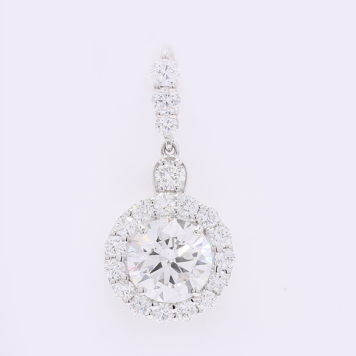 2.14 Carats Lab Grown Diamond 14K Gold Pendant