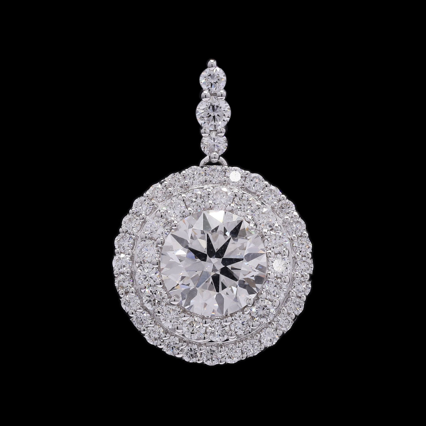 3.04 Carats Lab Grown Diamond 14K Gold Pendant