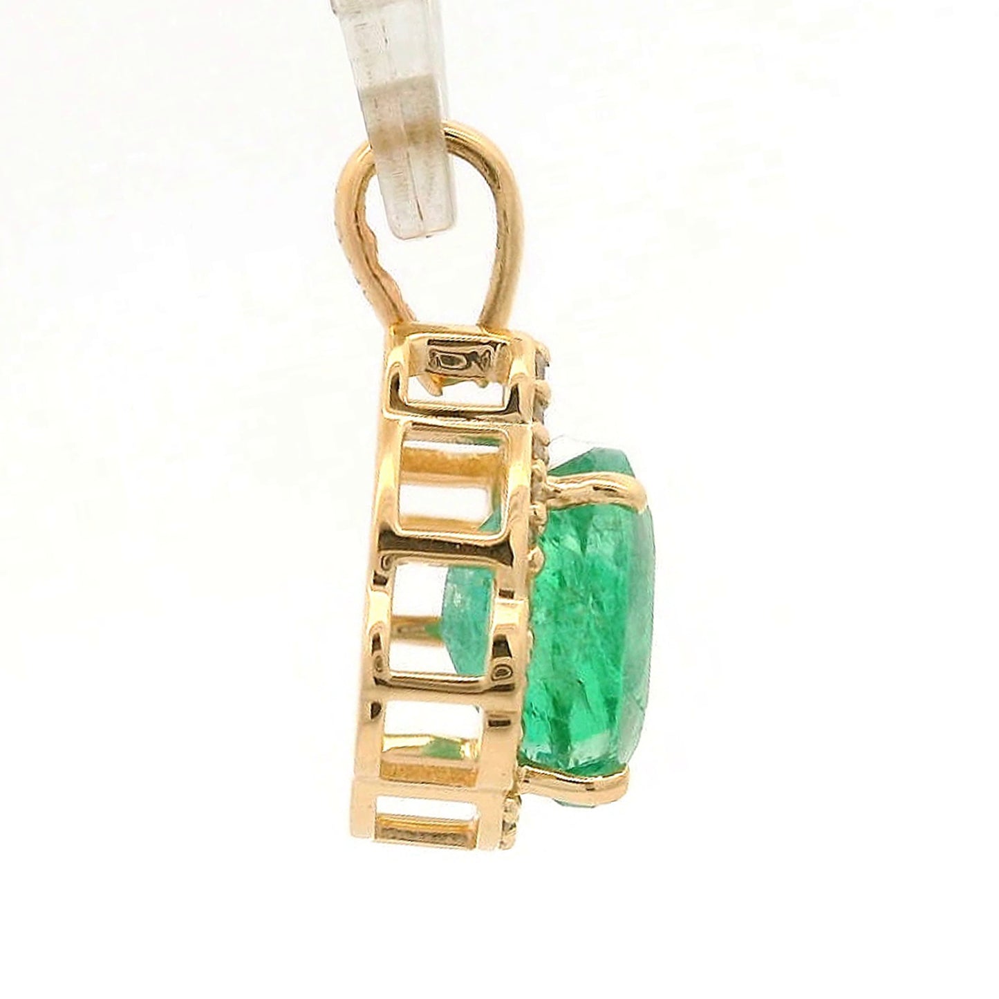 1.63 Ct Oval Emerald 14K Gold Pendant