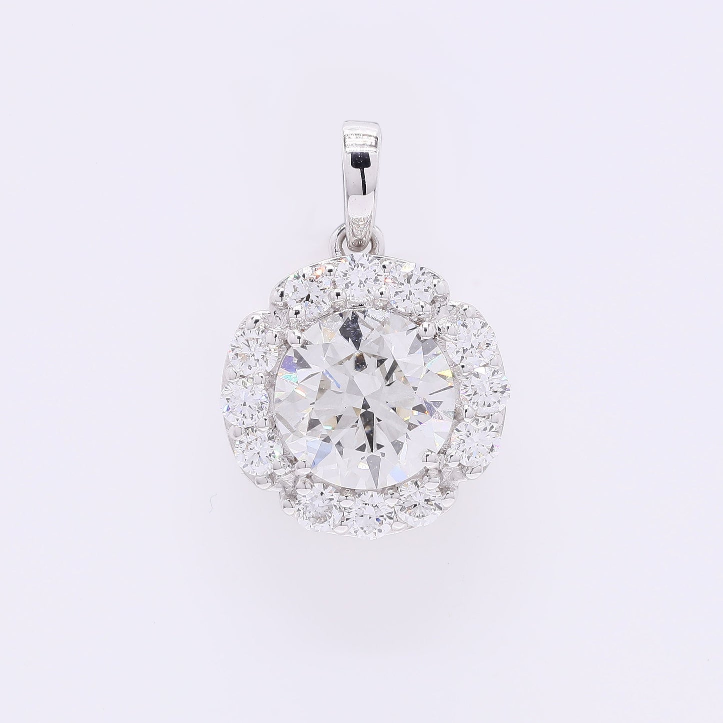 2.02 Carats Lab Grown Diamond 14K Gold Pendant