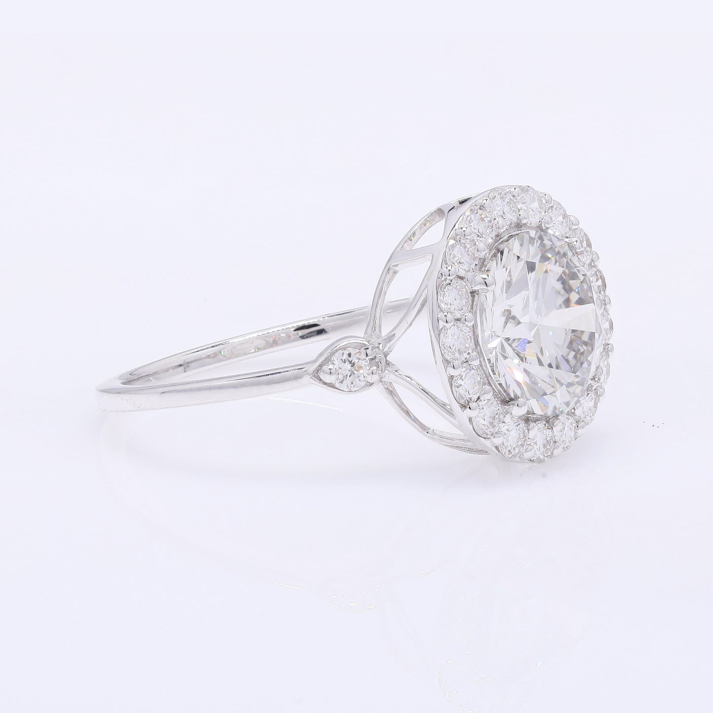 2.58 Carats Lab Grown Diamond 14K Gold Ring