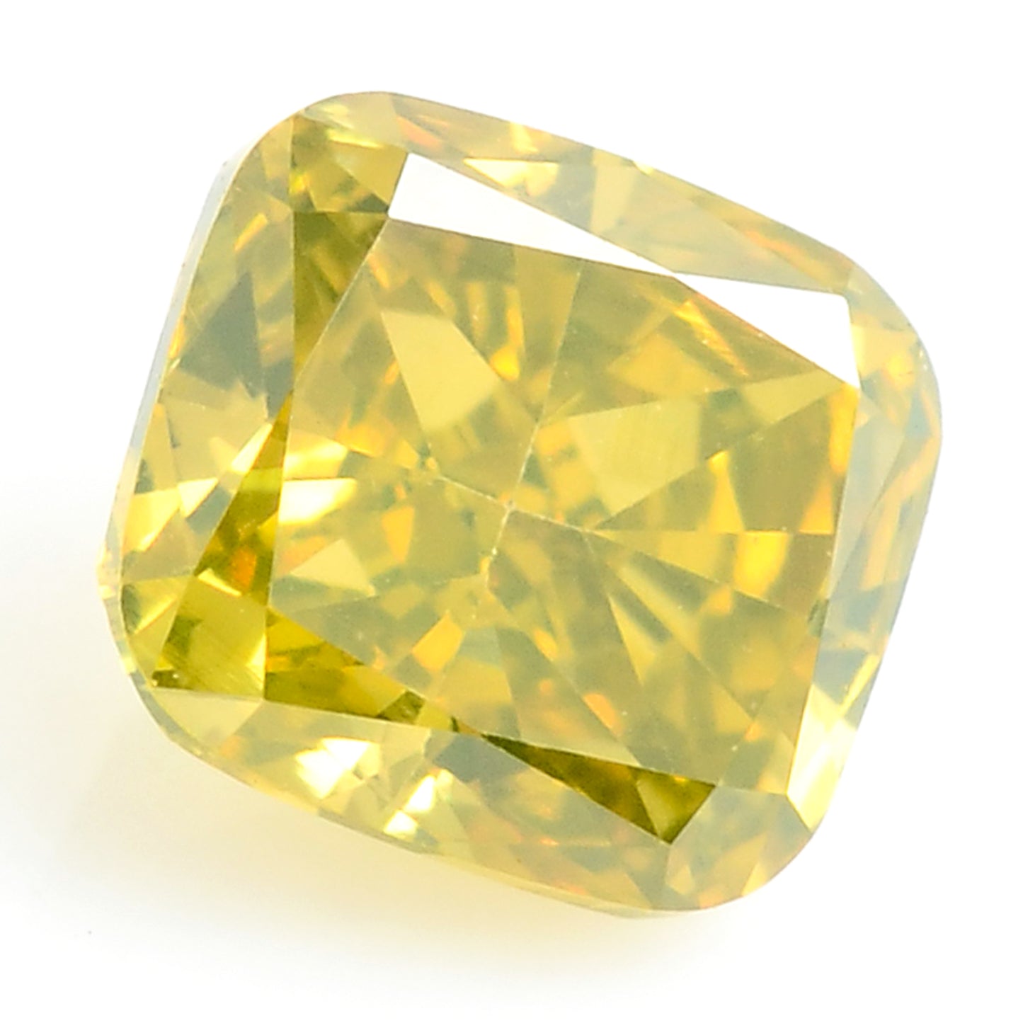 0.31 Carat Yellow Diamond Cushion Loose Gemstone