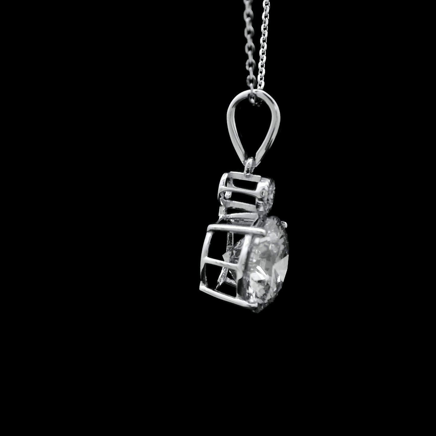 3.11 Carats Lab Grown Diamond 14K Gold Pendant