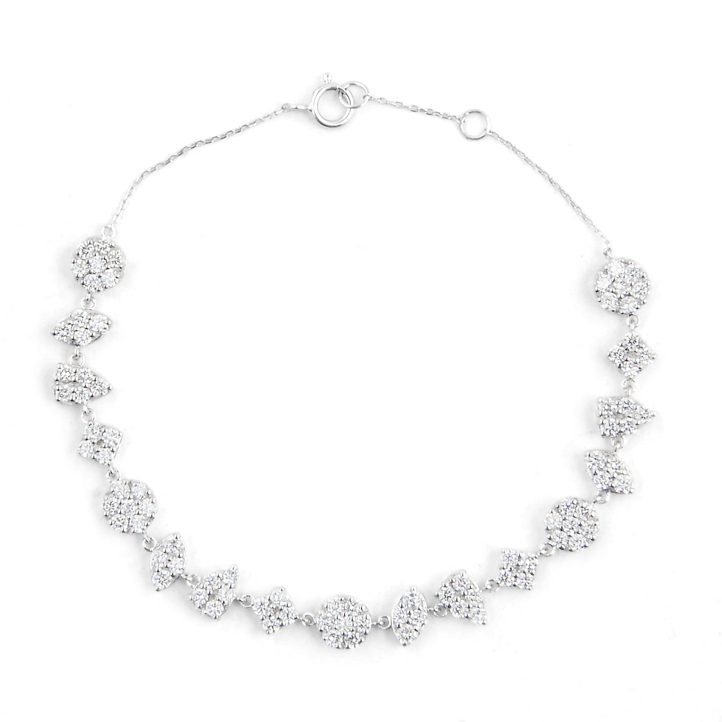 2.27 Carats Lab Grown Diamond 14K Gold Bracelet
