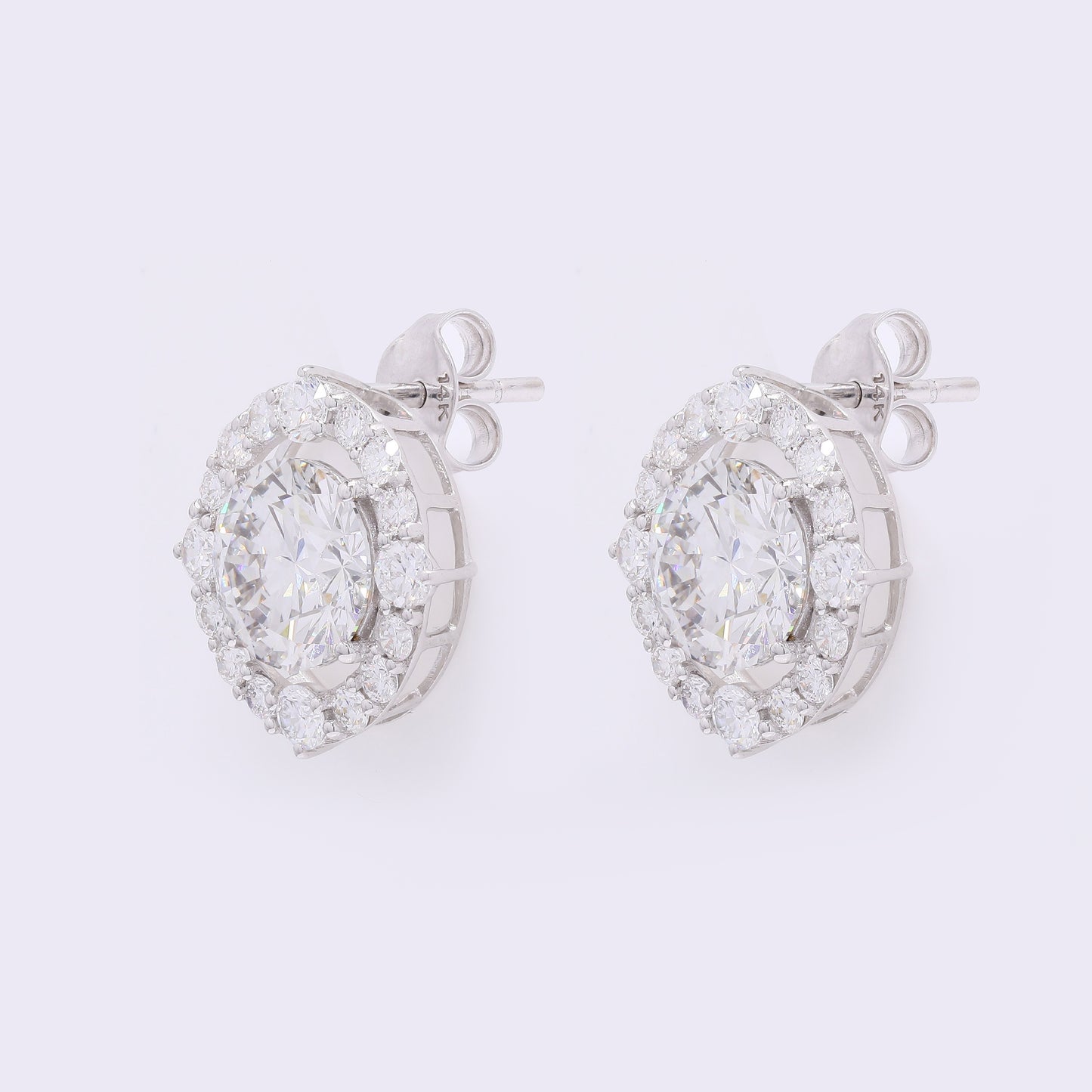 5.16 Carats Lab Grown Diamond 14K Gold Earrings