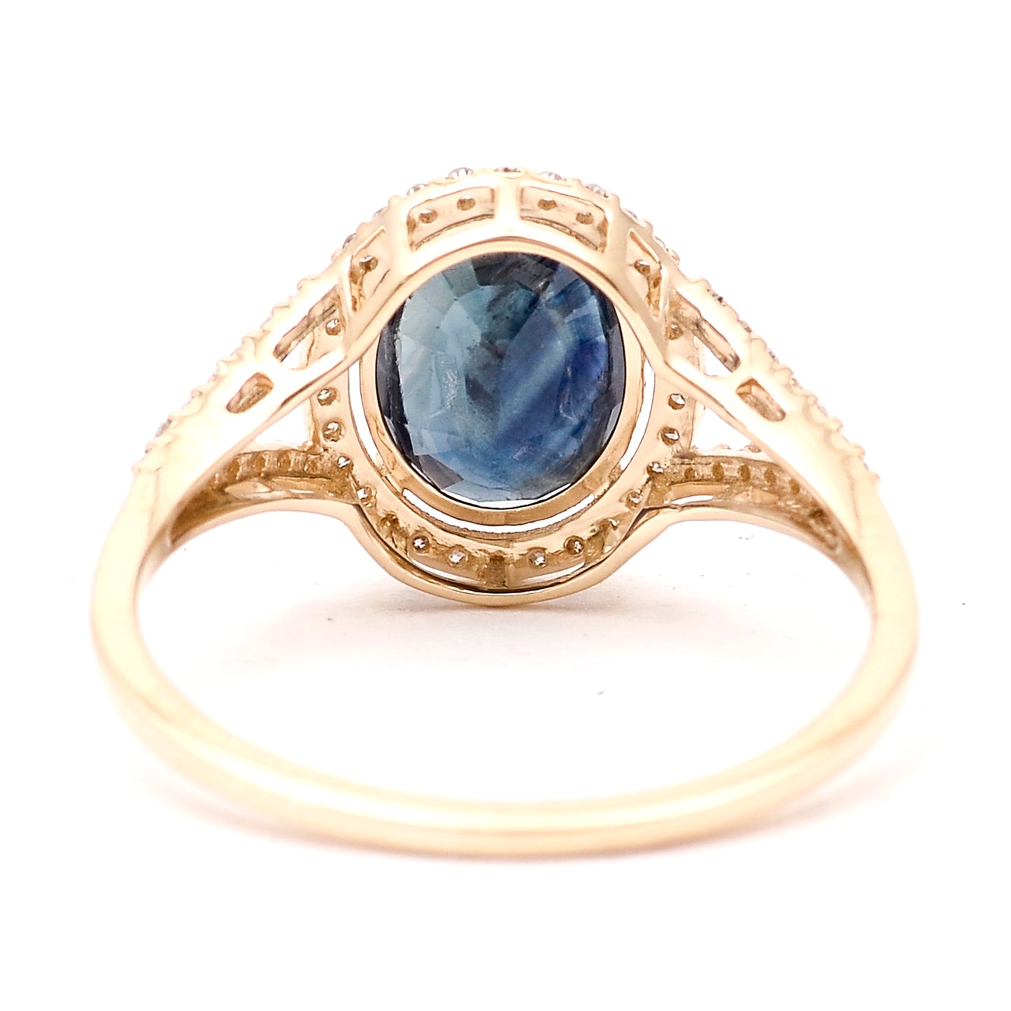 2.27 Ct Oval Natural Sapphire 14K Gold Ring