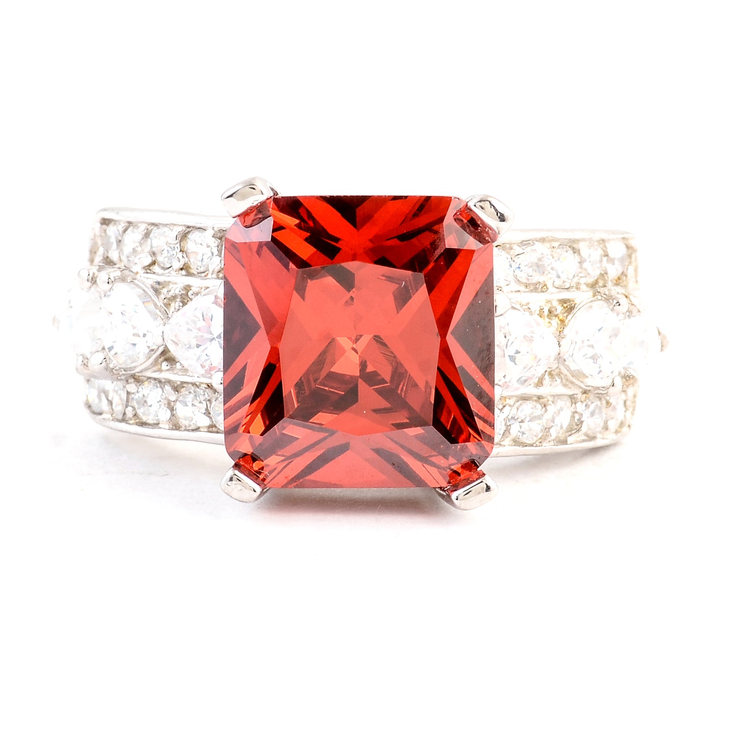 19.44 Ct Cubic Zirconia 925 Sterling Silver Ring