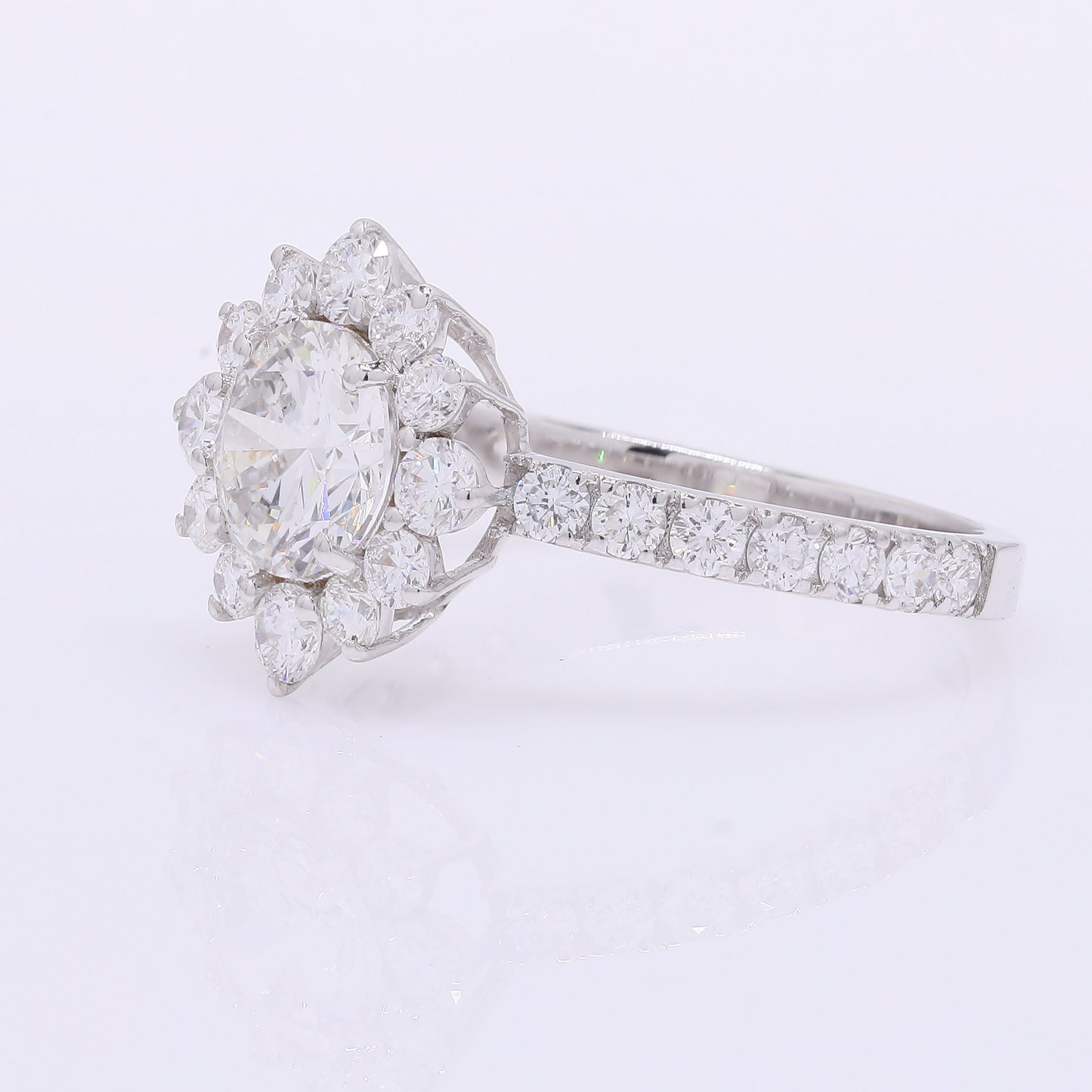 2.01 Carats Lab Grown Diamond 14K Gold Ring
